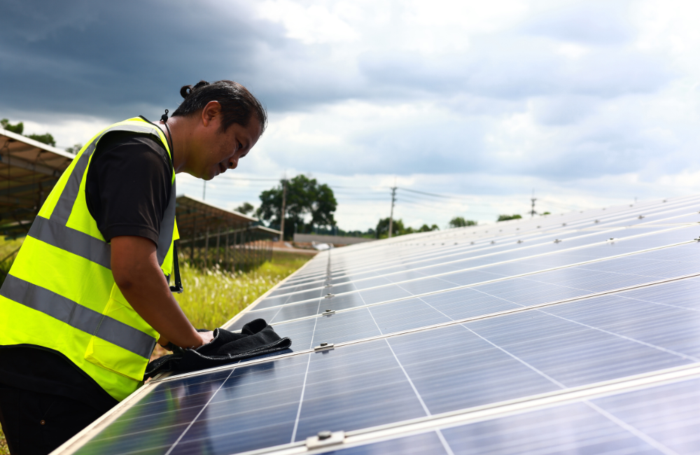 Solaranlagenreinigung Mannheim auf Außenanlage